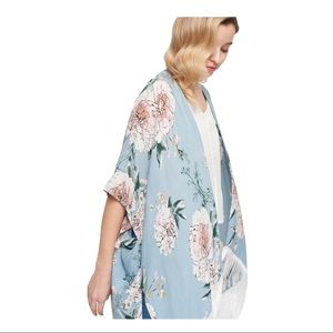 Floral Kimono with Tassells
